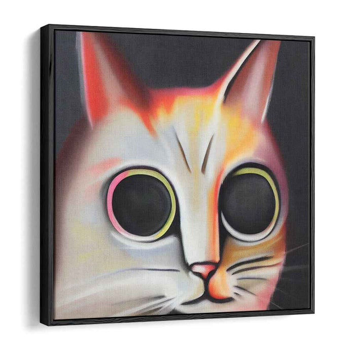 Hypnotic Gaze: Surreal Pop Art Cat Portrait