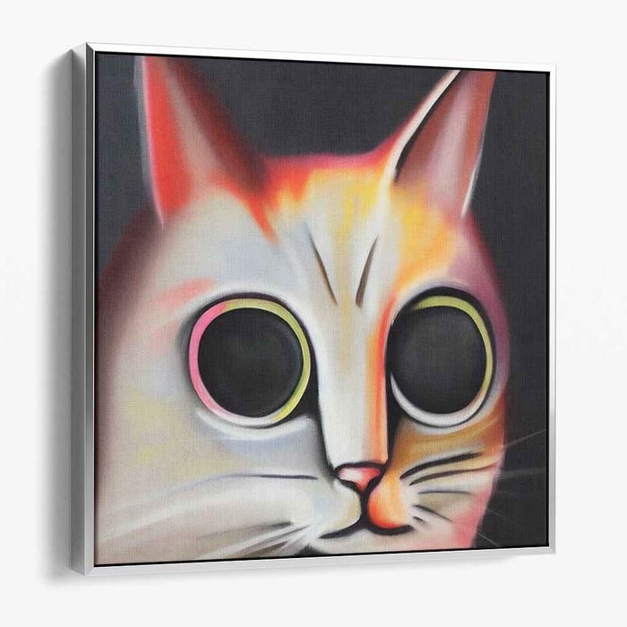 Hypnotic Gaze: Surreal Pop Art Cat Portrait