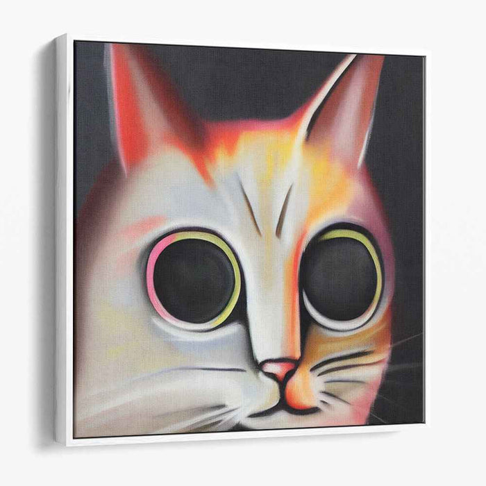 Hypnotic Gaze: Surreal Pop Art Cat Portrait