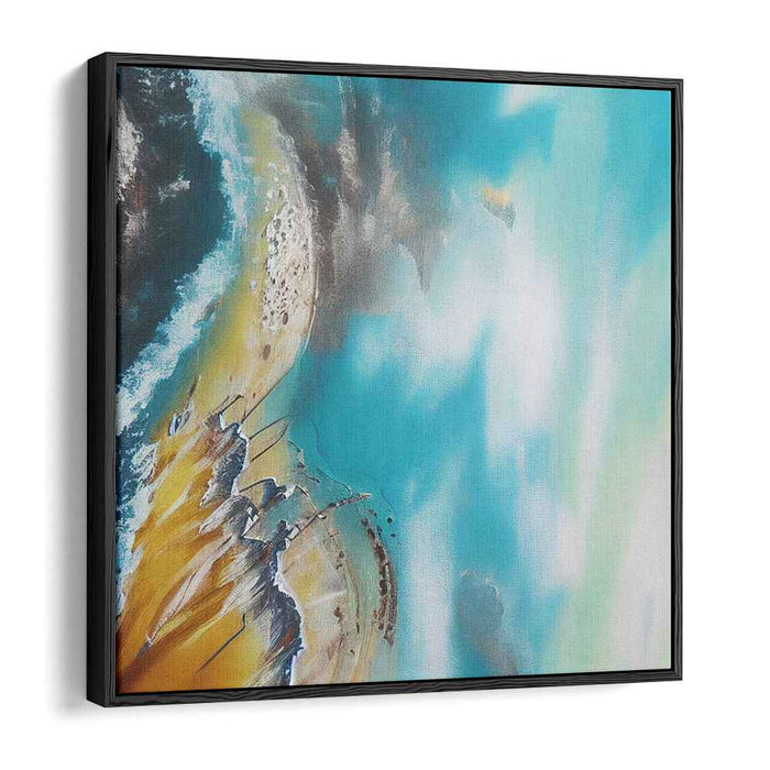 Ethereal Shoreline: Abstract Coastal Serenity Canvas Art Print