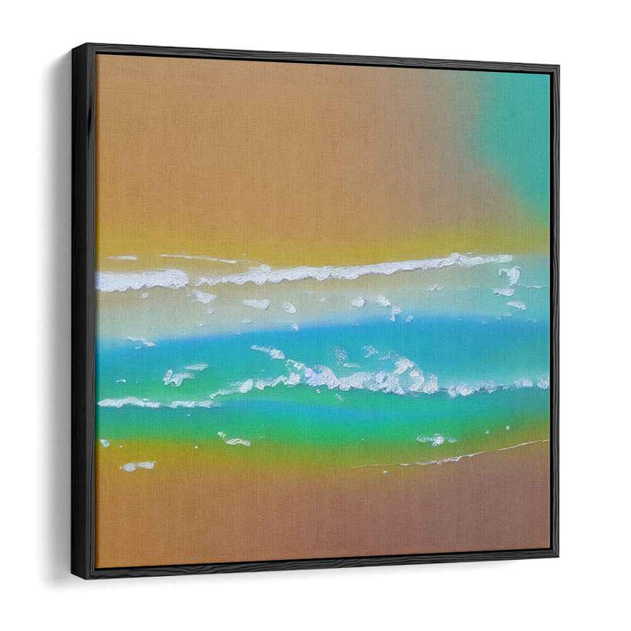 Ocean Whispers on Canvas: Abstract Coastal Landscape Canvas Art Print