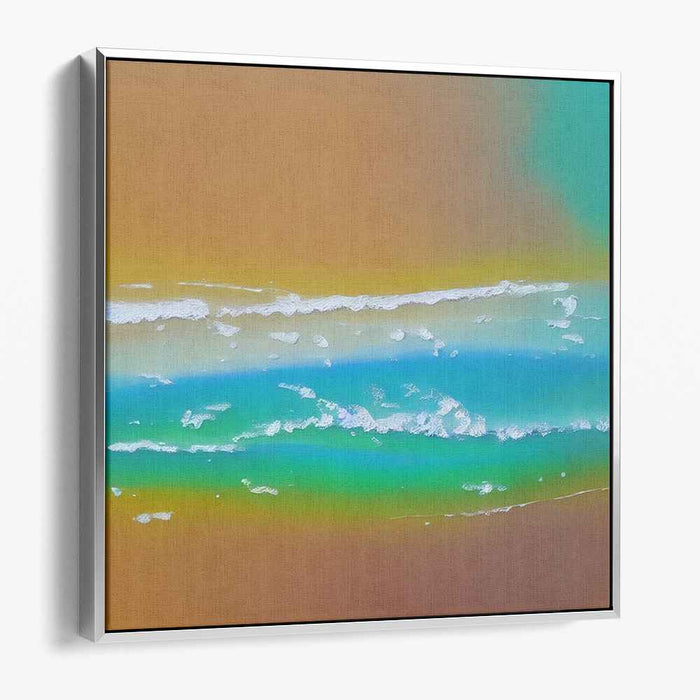 Ocean Whispers on Canvas: Abstract Coastal Landscape Canvas Art Print