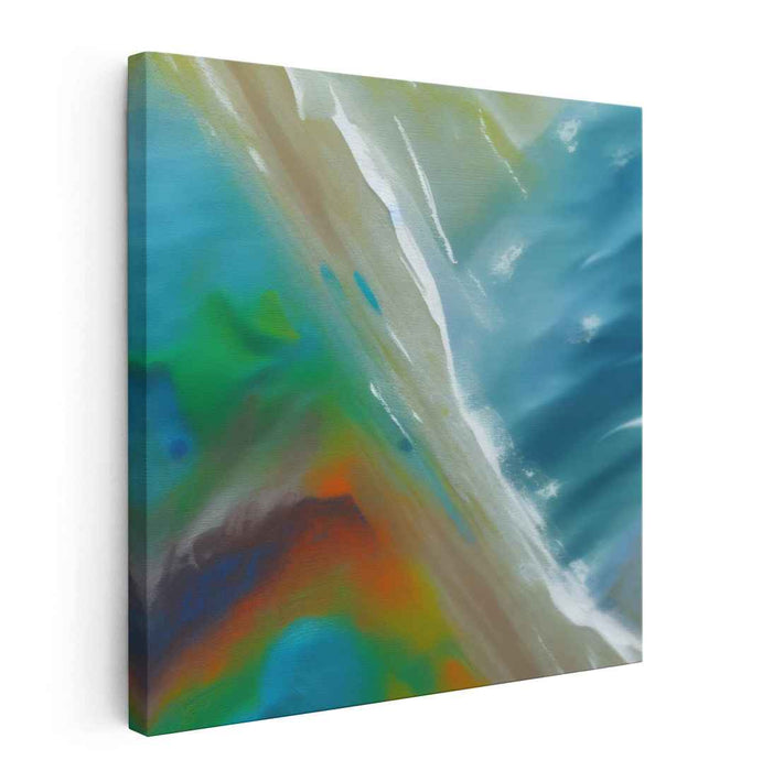 Liquid Abstraction: Abstract Expressionist Seascape Canvas Art Print