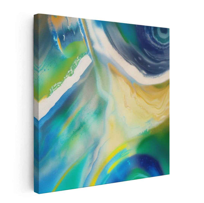 Chromatic Blur Symphony: Abstract Expressionist Color Swirl Canvas Art