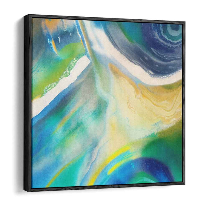 Chromatic Blur Symphony: Abstract Expressionist Color Swirl Canvas Art