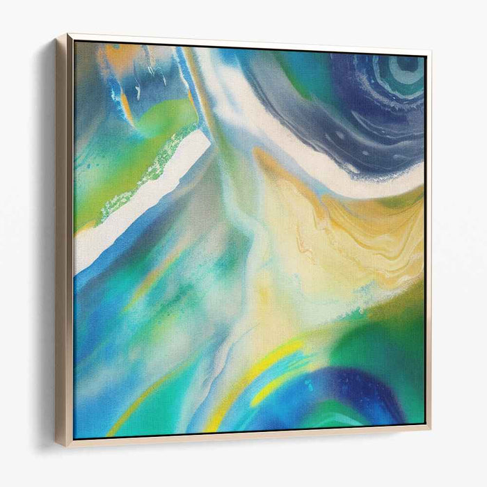 Chromatic Blur Symphony: Abstract Expressionist Color Swirl Canvas Art