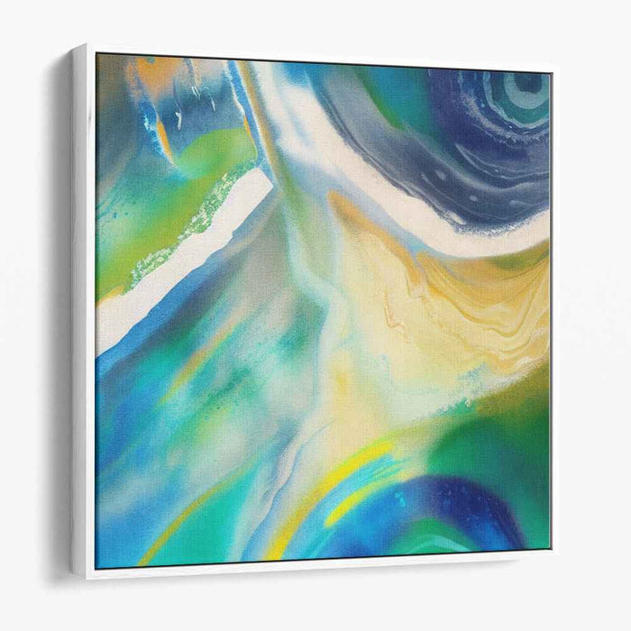 Chromatic Blur Symphony: Abstract Expressionist Color Swirl Canvas Art