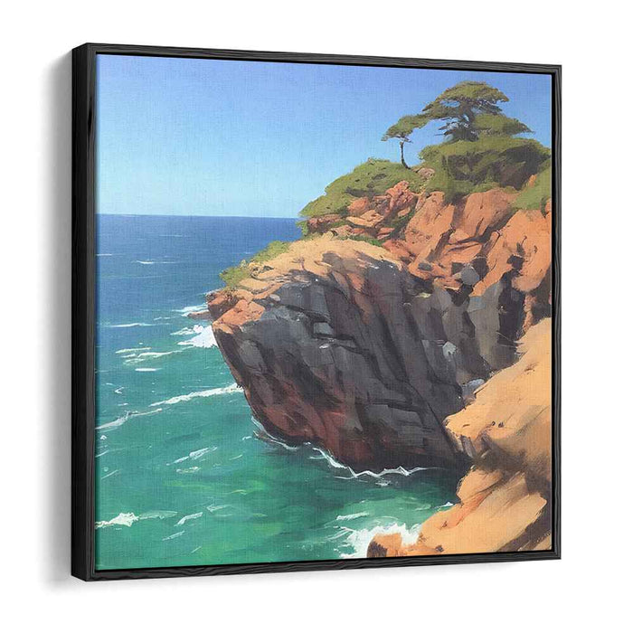 Seaside Escarpment: Coastal Cliffside Canvas Art Print