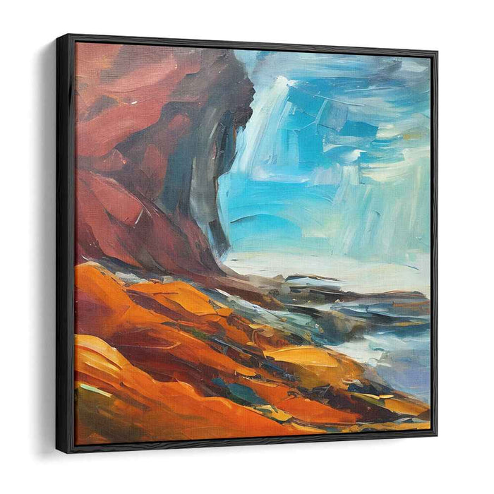 Cascading Elegance: Vivid Impressionist Waterfall Landscape Canvas Art