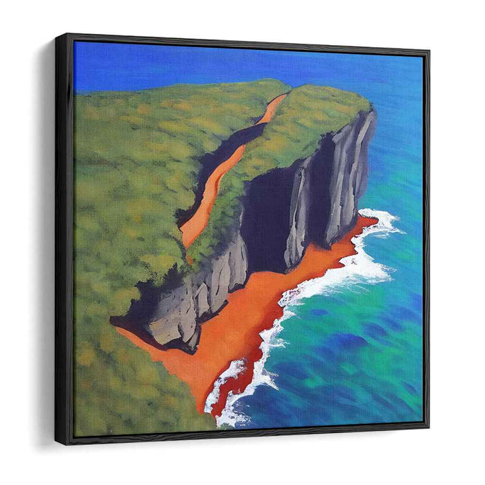 Sky Surfing Serenity: A Vibrant Aerial Seascape Canvas Print