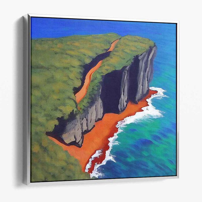 Sky Surfing Serenity: A Vibrant Aerial Seascape Canvas Print