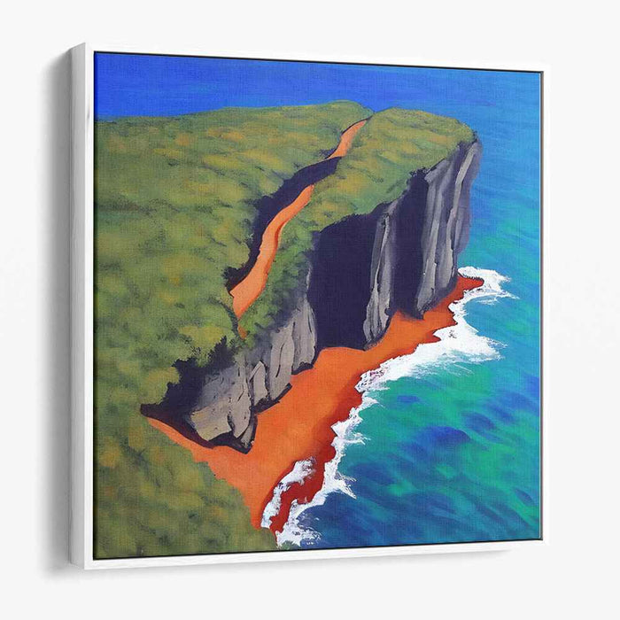 Sky Surfing Serenity: A Vibrant Aerial Seascape Canvas Print