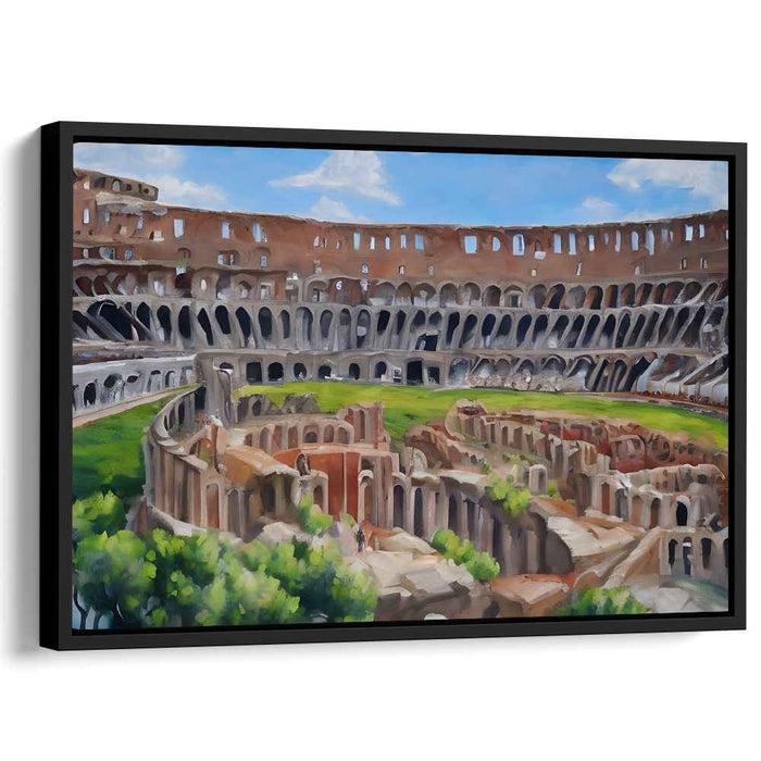 Eternal Roar Revealed: The Colosseum in Rome Canvas Art Print
