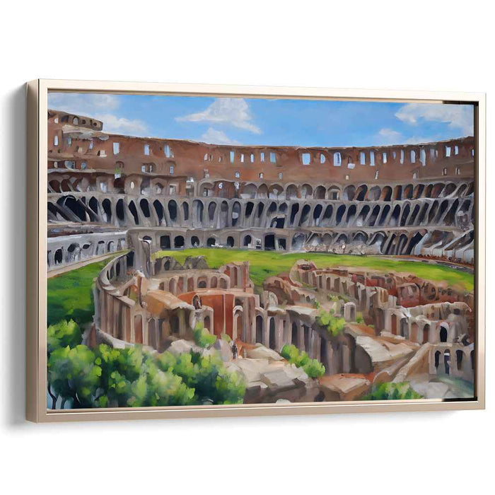 Eternal Roar Revealed: The Colosseum in Rome Canvas Art Print