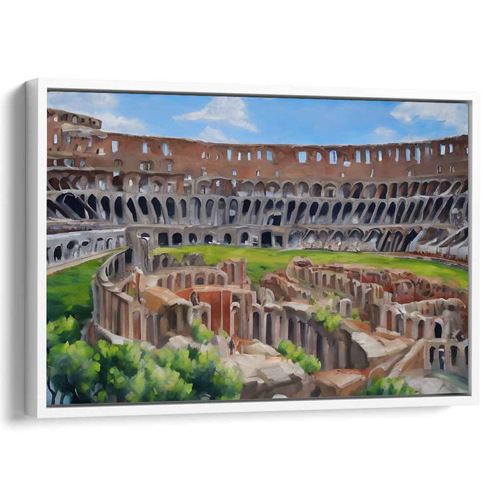 Eternal Roar Revealed: The Colosseum in Rome Canvas Art Print