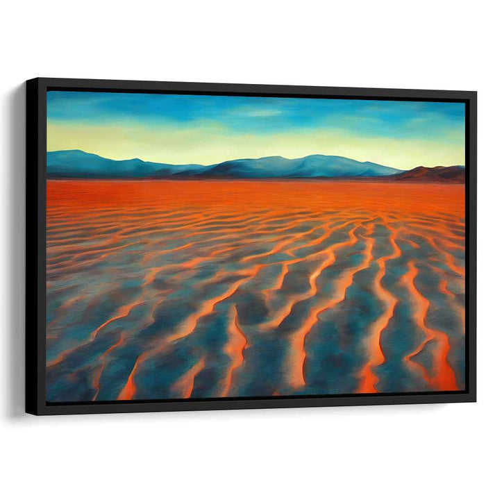Eternal Desert Horizon: Expansive Sand Dunes Under Azure Skies Canvas Art Print