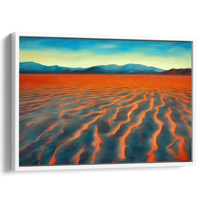 Eternal Desert Horizon: Expansive Sand Dunes Under Azure Skies Canvas Art Print