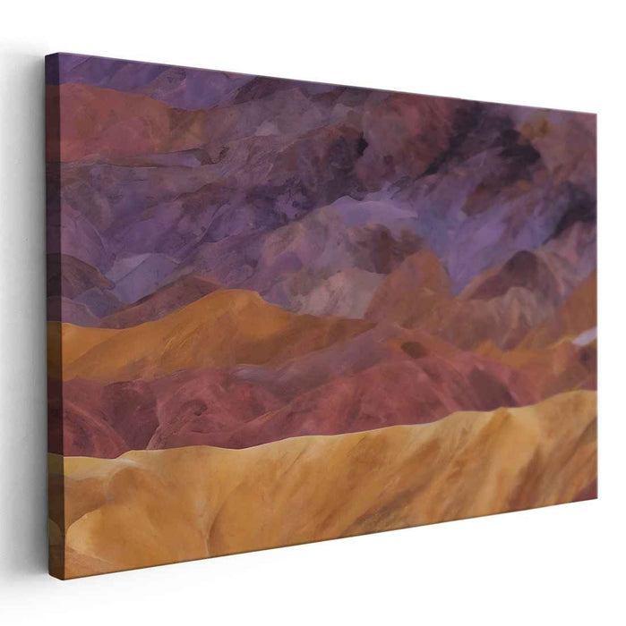 Nebulous Peaks: Abstract Mountainous Landscape Canvas Art Print