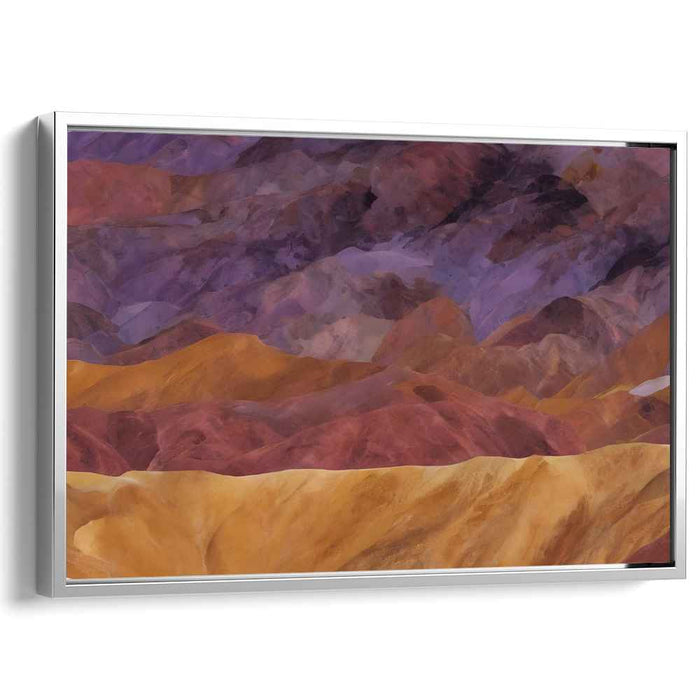 Nebulous Peaks: Abstract Mountainous Landscape Canvas Art Print