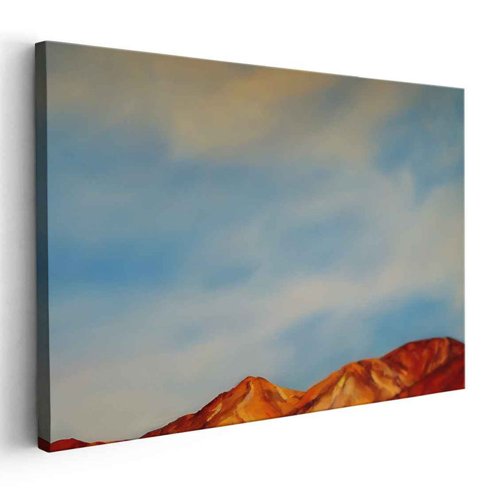 Silent Peak Horizon: Serene Mountain Landscape Under a Vast Sky