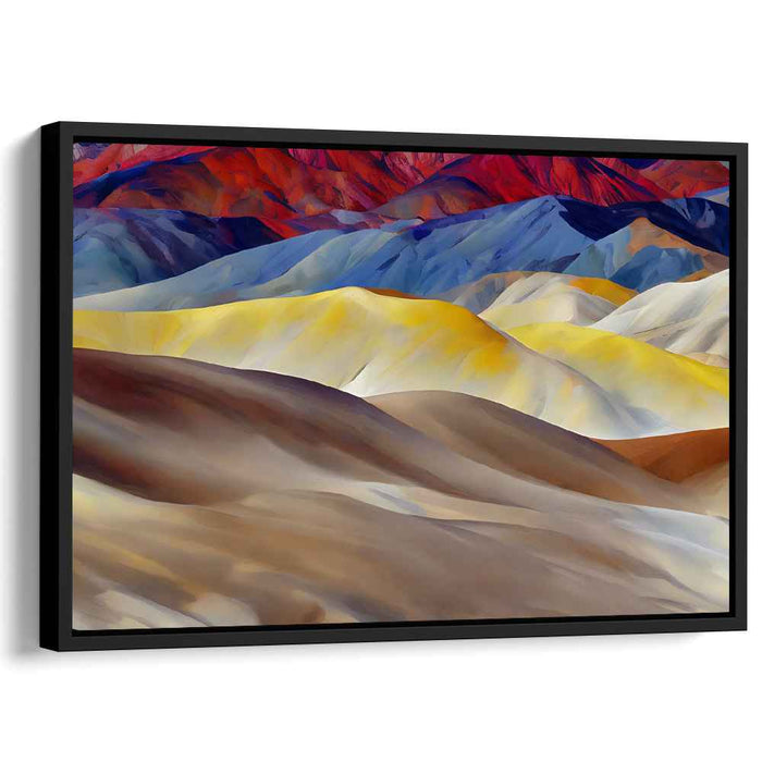 Whimsical Spectrum Dreamland: Abstract Colorful Landscape Canvas Art Print