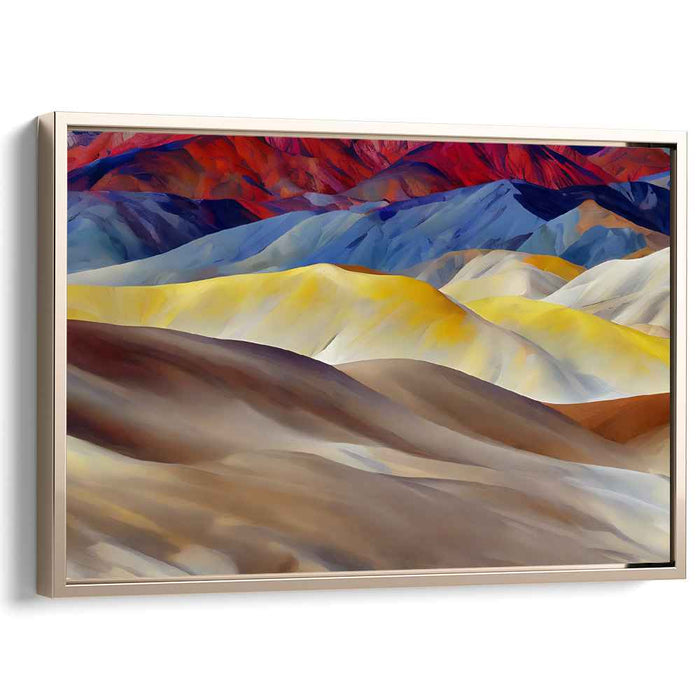 Whimsical Spectrum Dreamland: Abstract Colorful Landscape Canvas Art Print