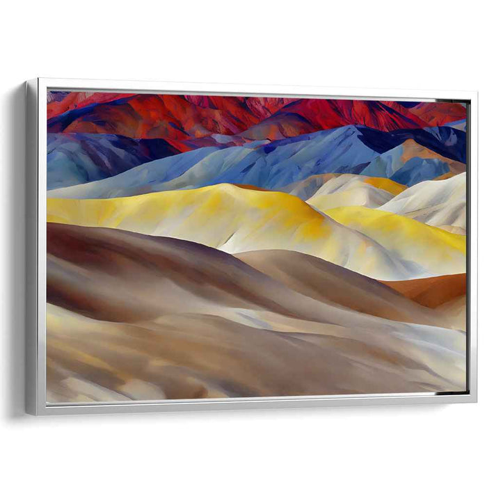 Whimsical Spectrum Dreamland: Abstract Colorful Landscape Canvas Art Print
