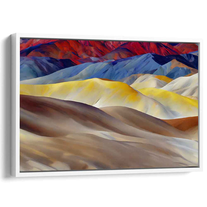 Whimsical Spectrum Dreamland: Abstract Colorful Landscape Canvas Art Print