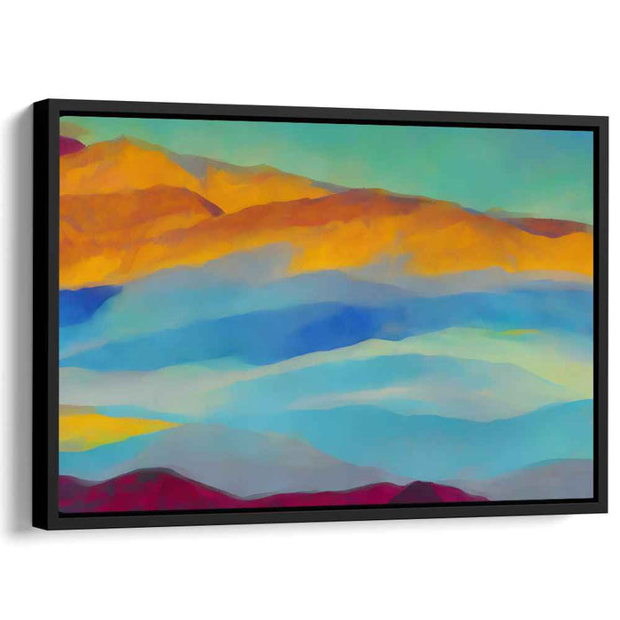 Chaos Peaks Canvas Symphony: Abstract Expressionist Mountain Landscape Canvas Art