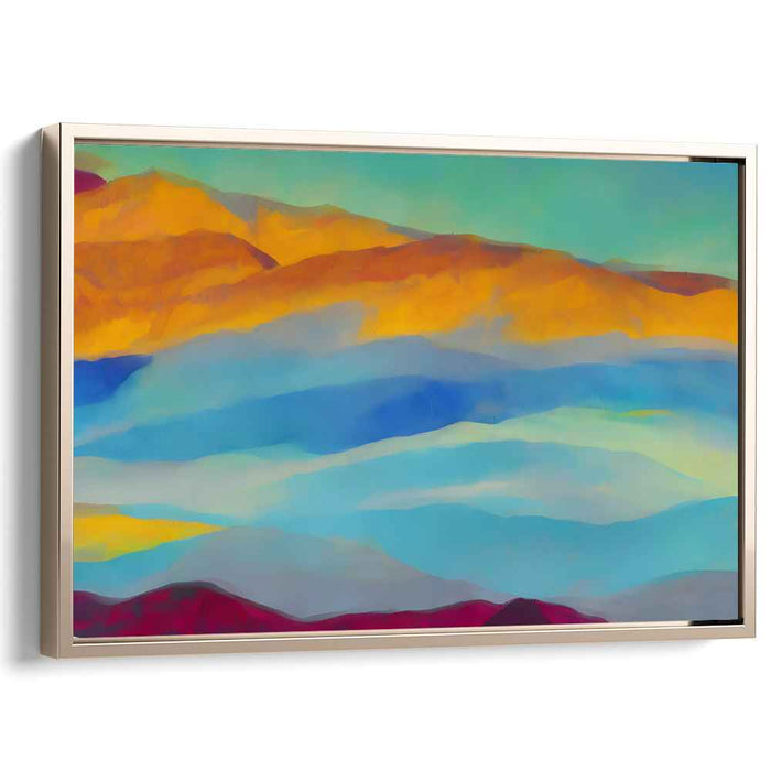 Chaos Peaks Canvas Symphony: Abstract Expressionist Mountain Landscape Canvas Art
