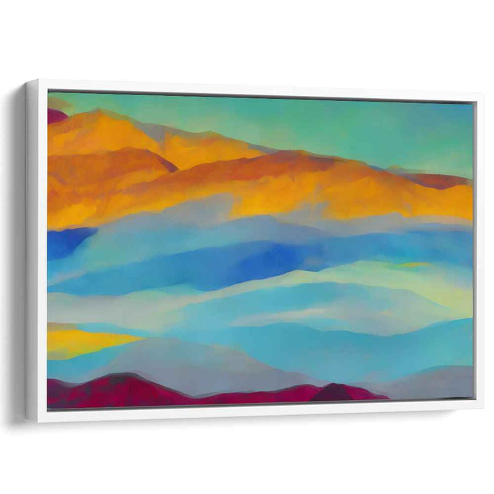 Chaos Peaks Canvas Symphony: Abstract Expressionist Mountain Landscape Canvas Art