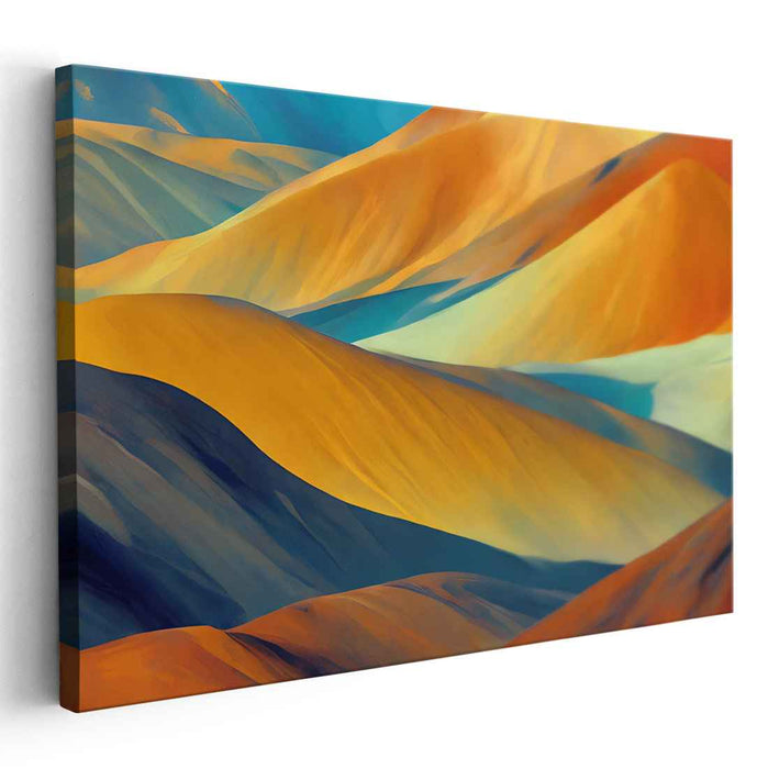 Ethereal Horizon Melodies: Abstract Landscape in Vibrant Hues