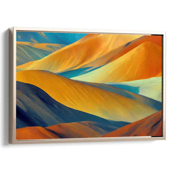 Ethereal Horizon Melodies: Abstract Landscape in Vibrant Hues