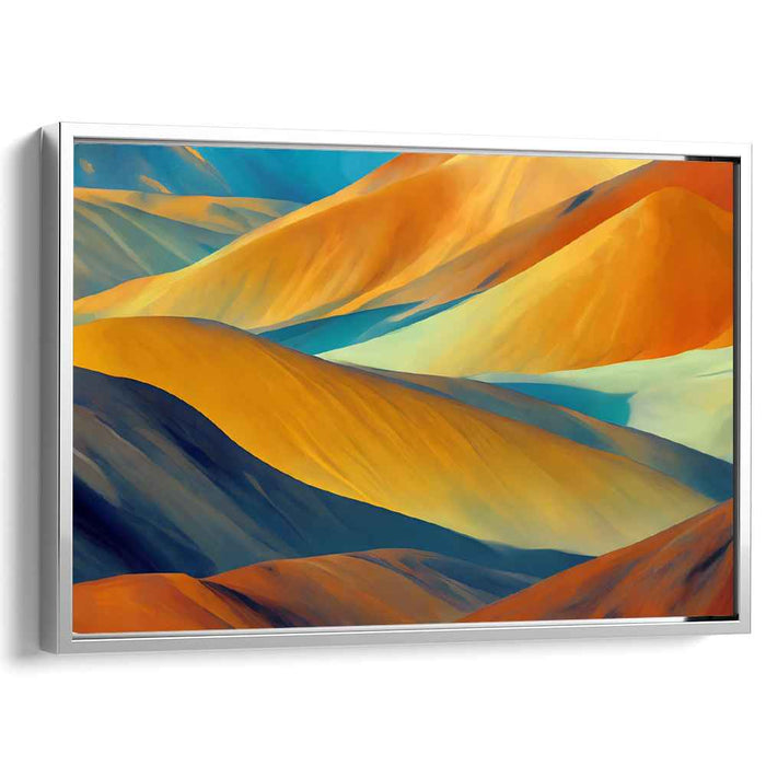 Ethereal Horizon Melodies: Abstract Landscape in Vibrant Hues