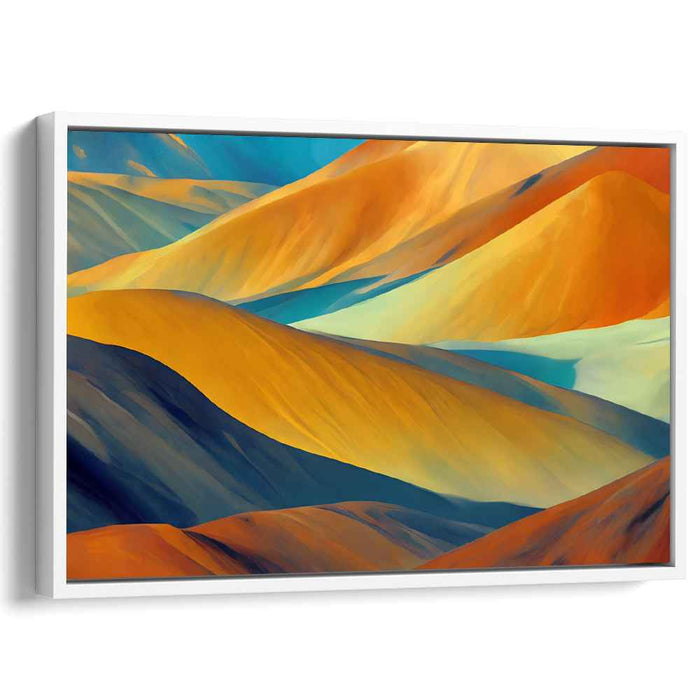 Ethereal Horizon Melodies: Abstract Landscape in Vibrant Hues