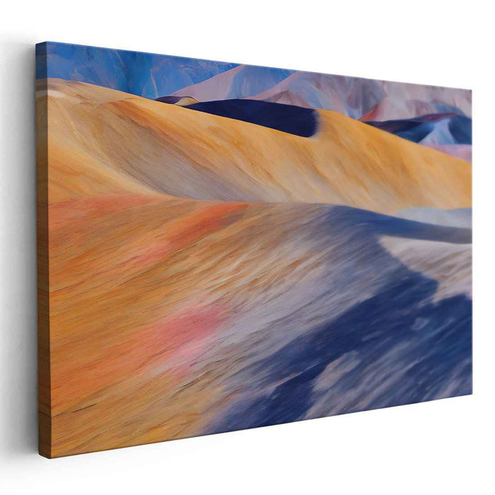 Chromatic Horizon Abstracted: Abstract Colorful Landscape Canvas Art Print