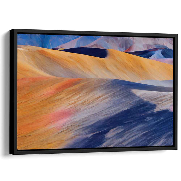 Chromatic Horizon Abstracted: Abstract Colorful Landscape Canvas Art Print