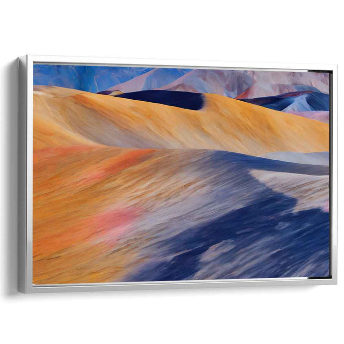 Chromatic Horizon Abstracted: Abstract Colorful Landscape Canvas Art Print