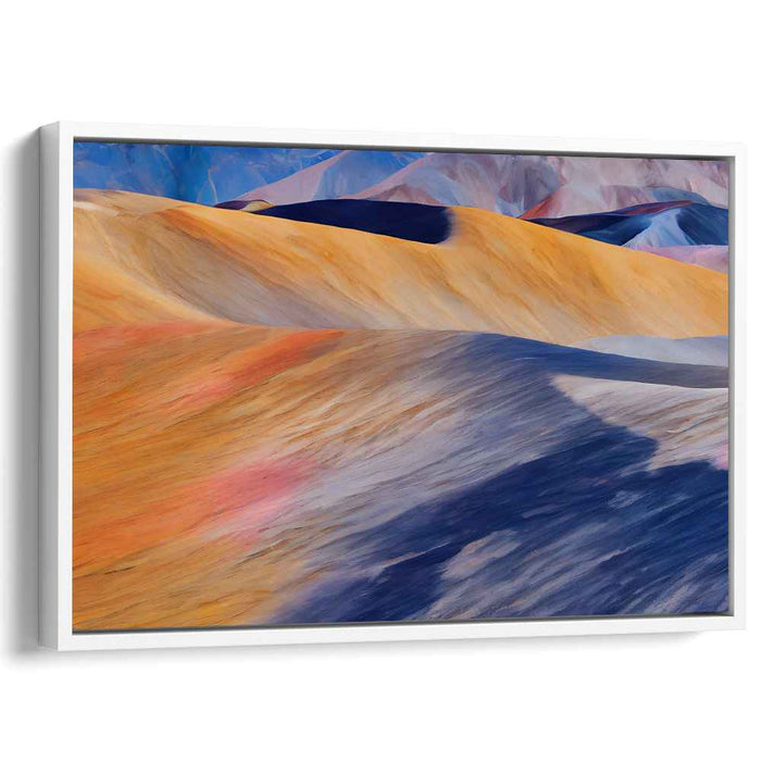 Chromatic Horizon Abstracted: Abstract Colorful Landscape Canvas Art Print