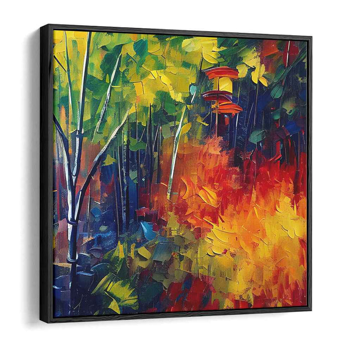Canopy Cadence: Abstract Expressionist Woodland Canvas Art Print
