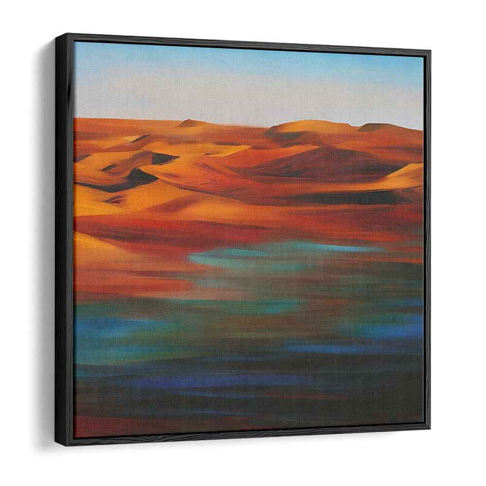 Radiant Desert Mirage: Abstract Landscape Canvas Art Print