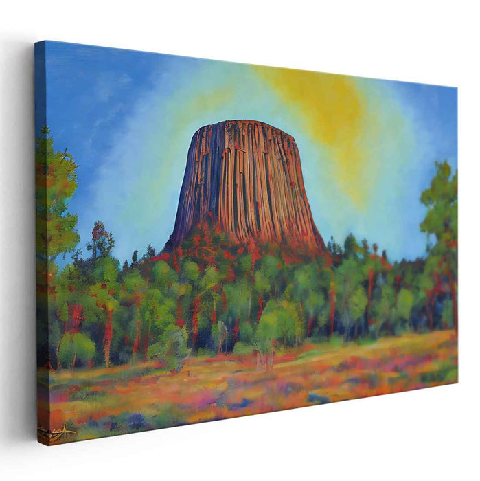 Echoes Of Emerald Heights: Vibrant Landscape of Towering Rock and Lush Foliage