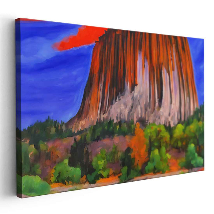 Spectral Vistas: Vivid Landscape Canvas Art Print