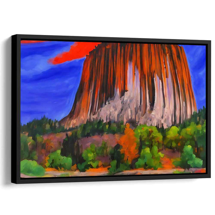 Spectral Vistas: Vivid Landscape Canvas Art Print