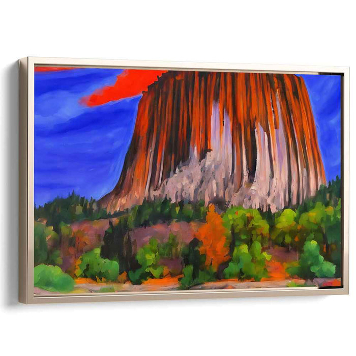 Spectral Vistas: Vivid Landscape Canvas Art Print