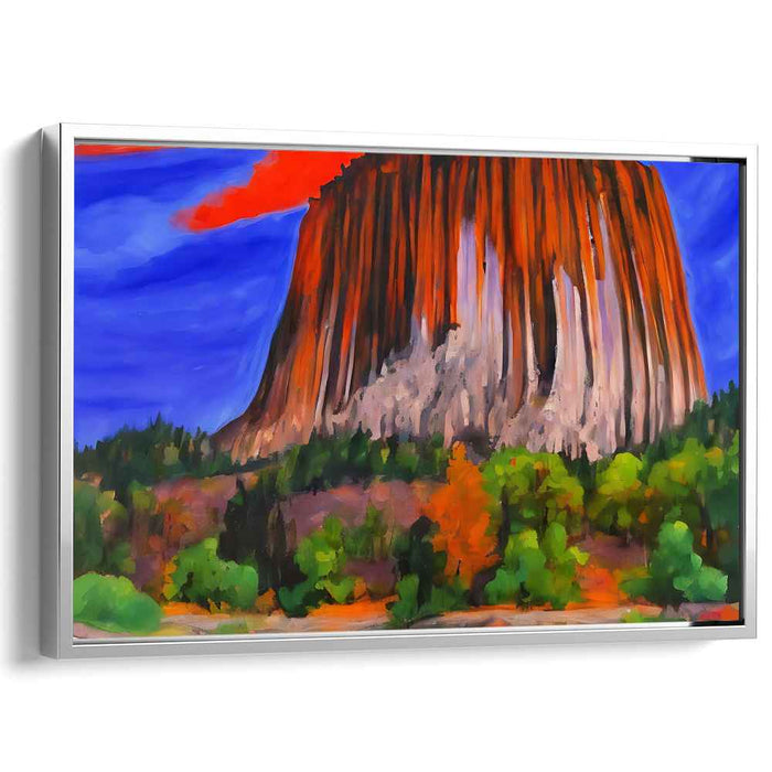 Spectral Vistas: Vivid Landscape Canvas Art Print