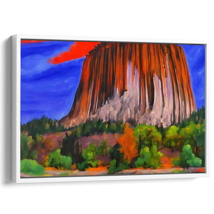Spectral Vistas: Vivid Landscape Canvas Art Print