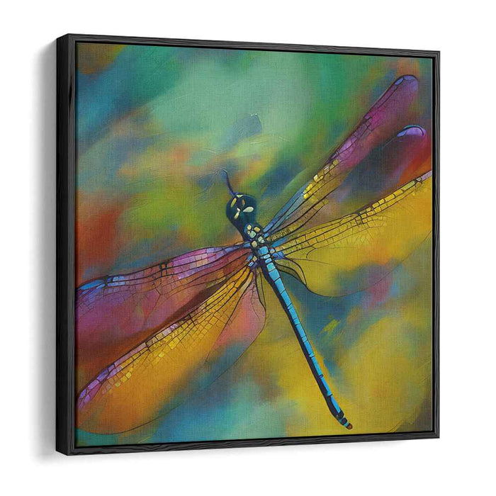 Whimsical Wings Dance: Impressionist-Inspired Dragonfly Canvas Art