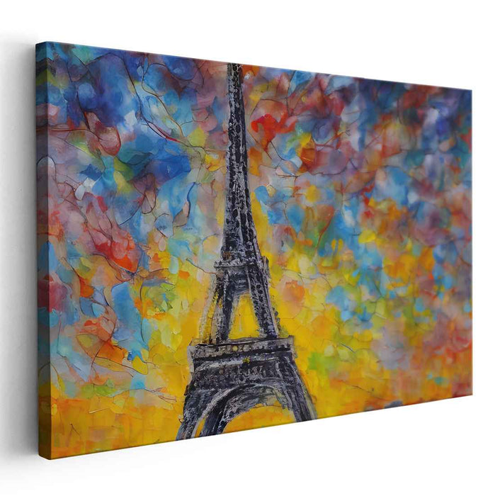 Morning Light Icon: Eiffel Tower at Sunrise Canvas Art Print