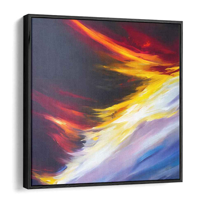 Chromatic Vortex Abstract: Abstract Expressionist Swirling Color Canvas Art Print